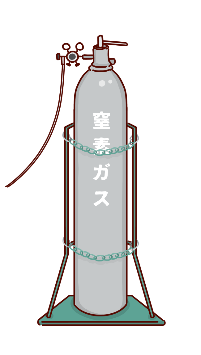 高圧ガスボンベ 大 かがくイラスト