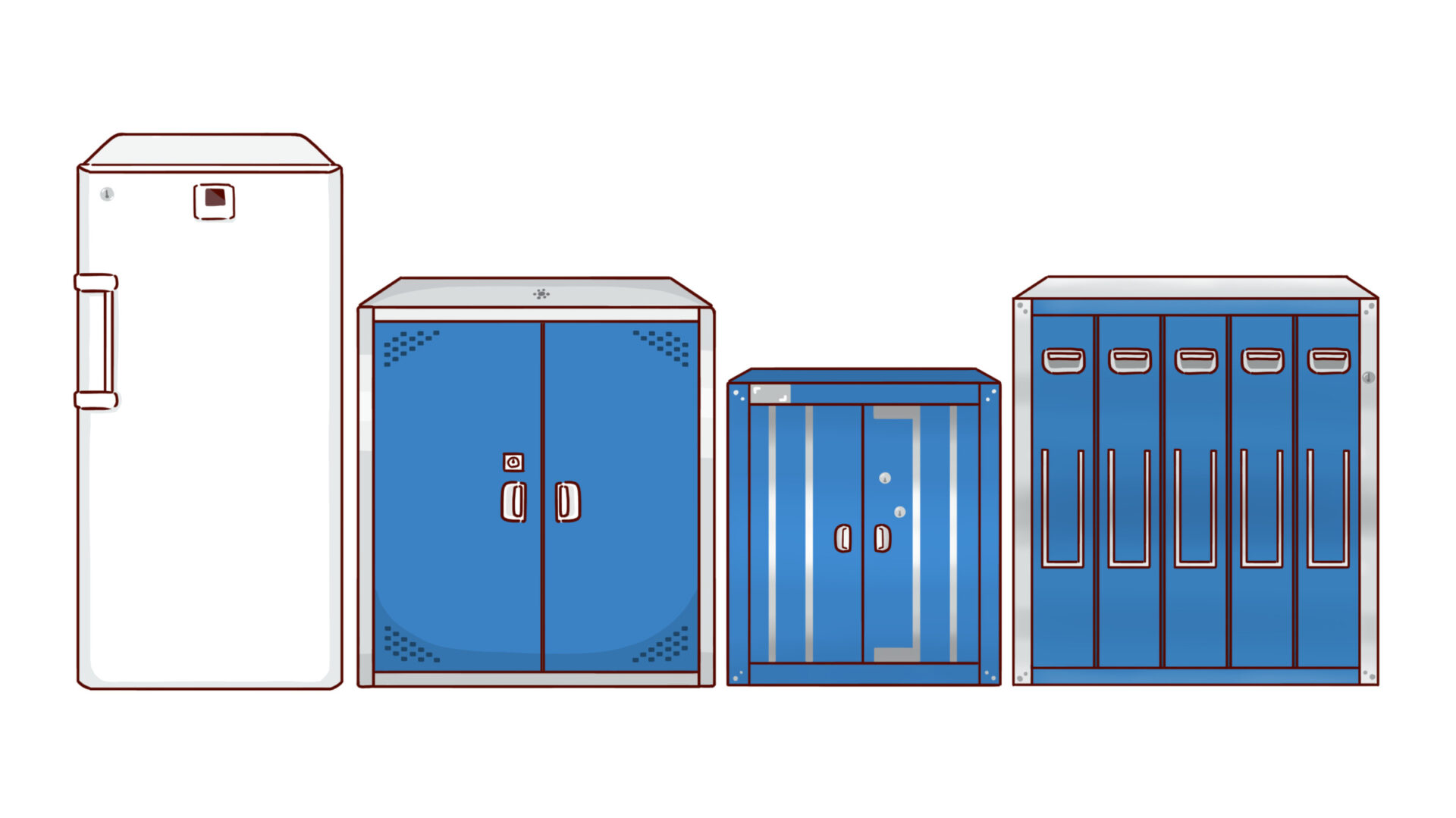 試薬棚 かがくイラスト