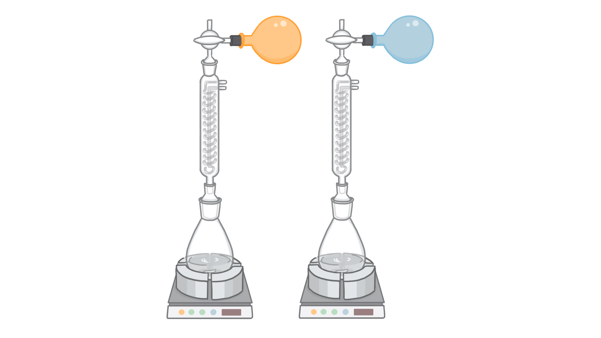 還流装置・ジムロート冷却器｜かがくイラスト