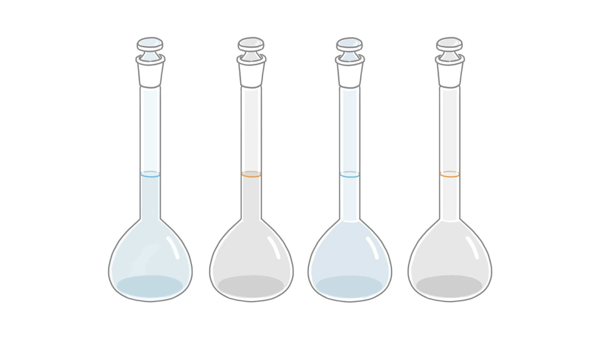 メスフラスコ｜かがくイラスト