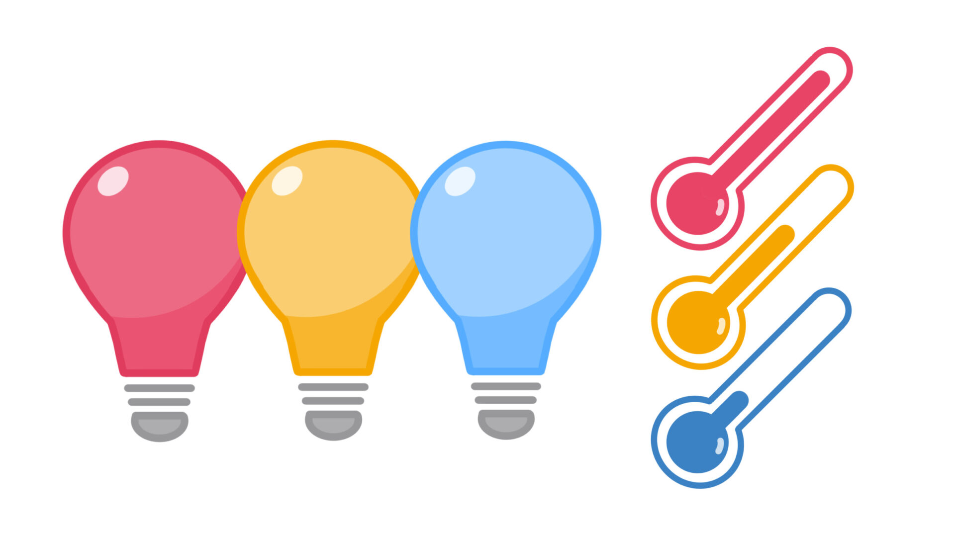 電球 温度計のアイコン かがくイラスト